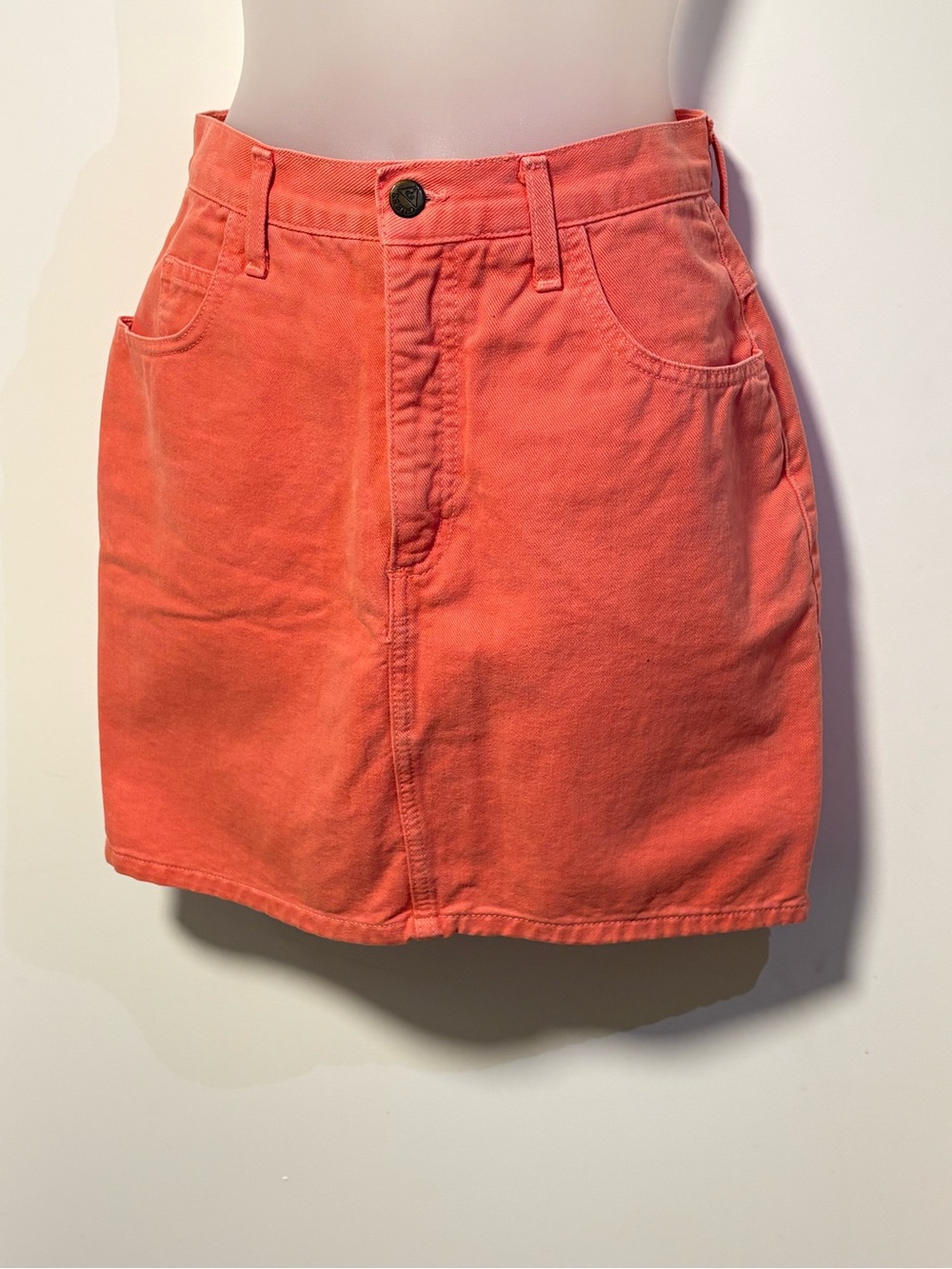 Vintage Guess by Georges Marciano Coral Denim Mini Skirt